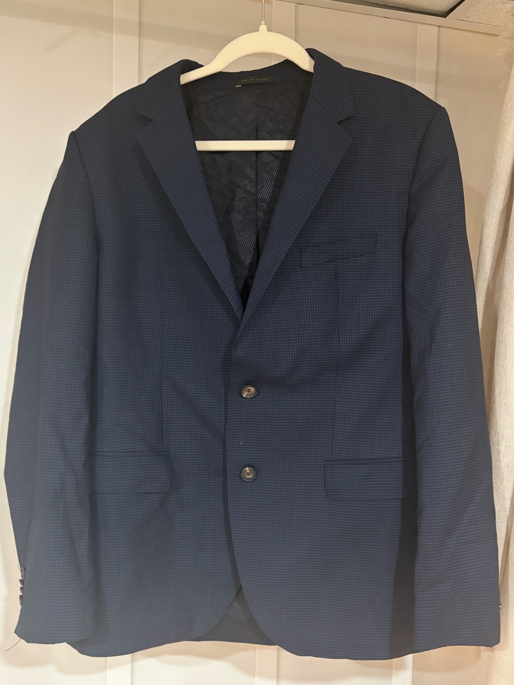 Hugo Boss Deep Navy Textured Two-Button Sport Coat